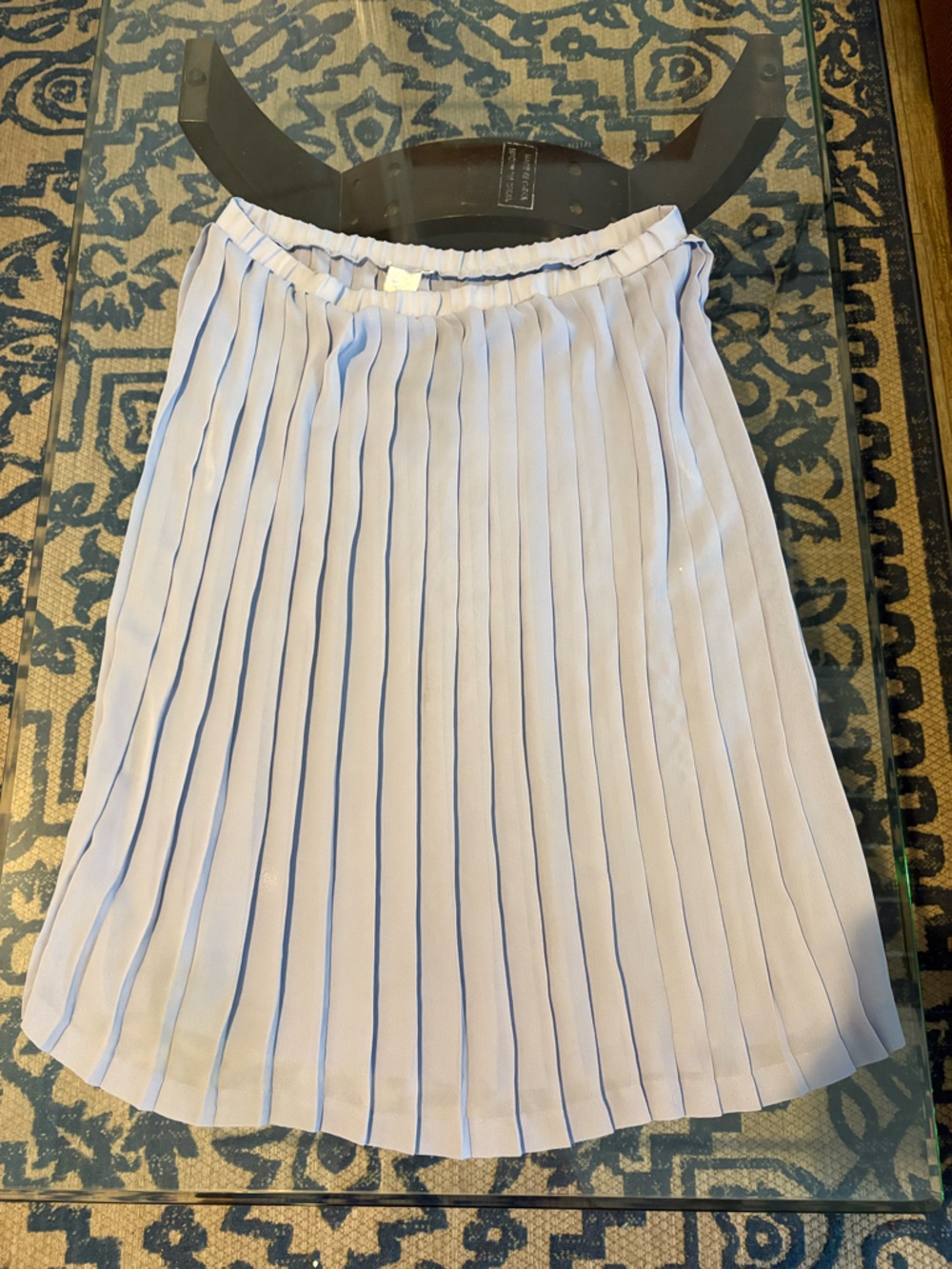 Vintage light blue pleated skirt